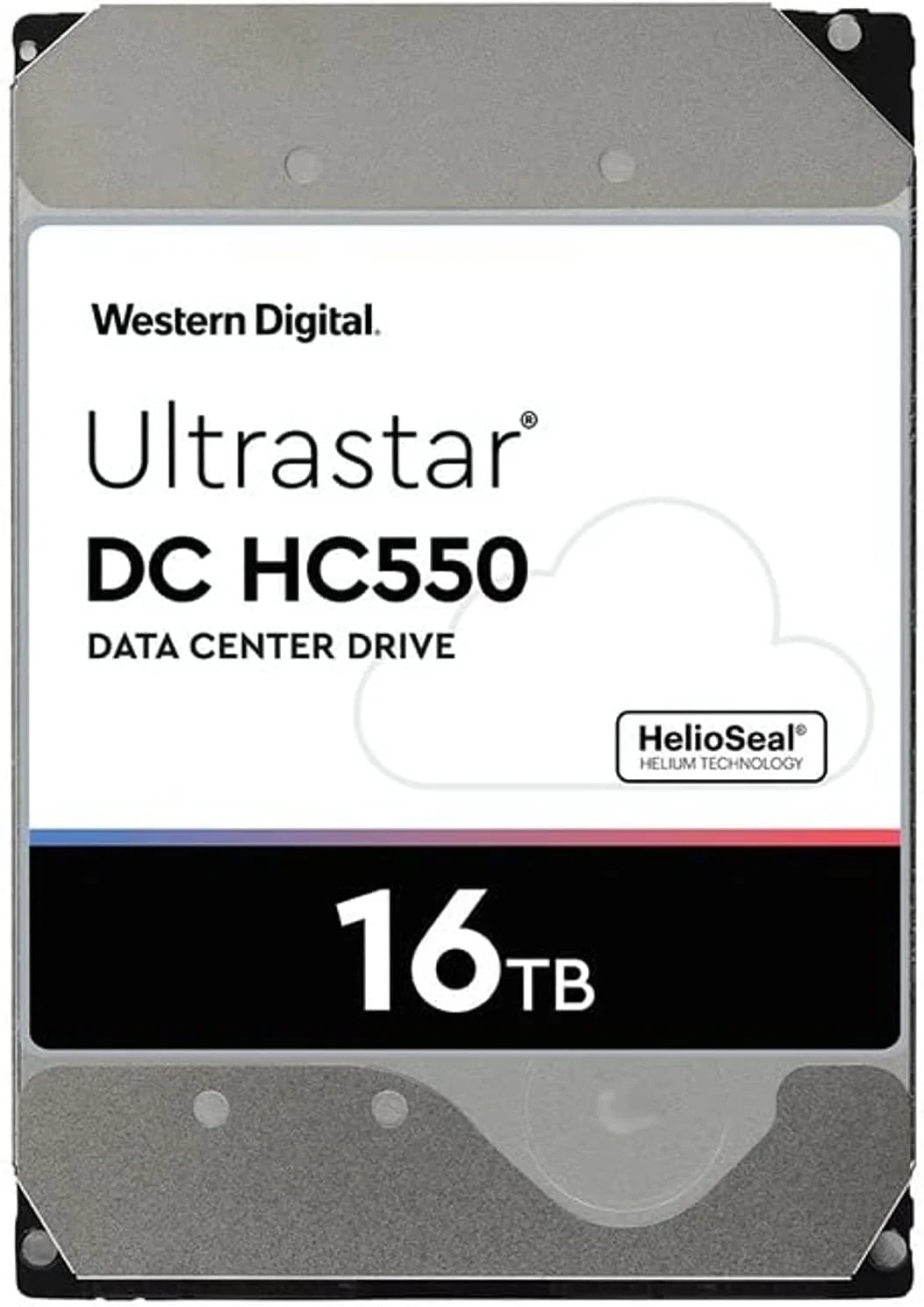 هارد دیسک اینترنال وسترن دیجیتال WD Ultrastar DC HC550 با ظرفیت 16 ترابایت، رابط SATA 6Gb/s، سرعت 7200 دور در دقیقه، سایز 3.5 اینچ، مناسب برای مراکز داده (مدل WUH721816ALE6L4)