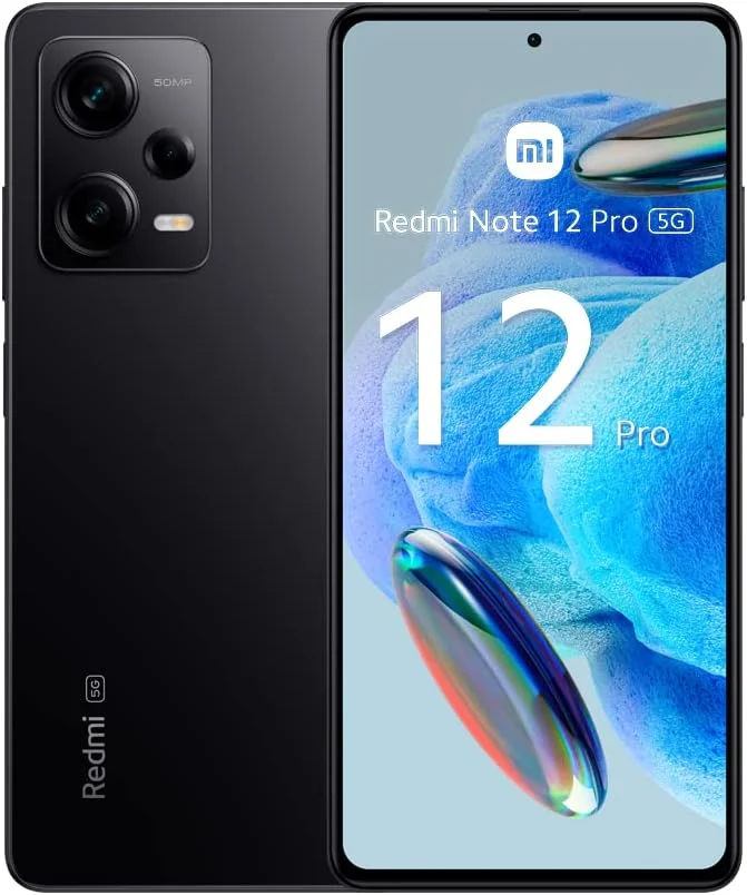گوشی موبایل شیائومی Redmi Note 12 Pro دو سیم کارت 128 گیگابایت رام + 6 گیگابایت رم (فقط GSM | بدون CDMA) نسخه بین المللی آنلاک فکتوری 5G (مشکی اونیکس)