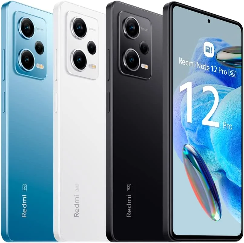 گوشی موبایل شیائومی Redmi Note 12 Pro دو سیم کارت 128 گیگابایت رام + 6 گیگابایت رم (فقط GSM | بدون CDMA) نسخه بین المللی آنلاک فکتوری 5G (مشکی اونیکس)