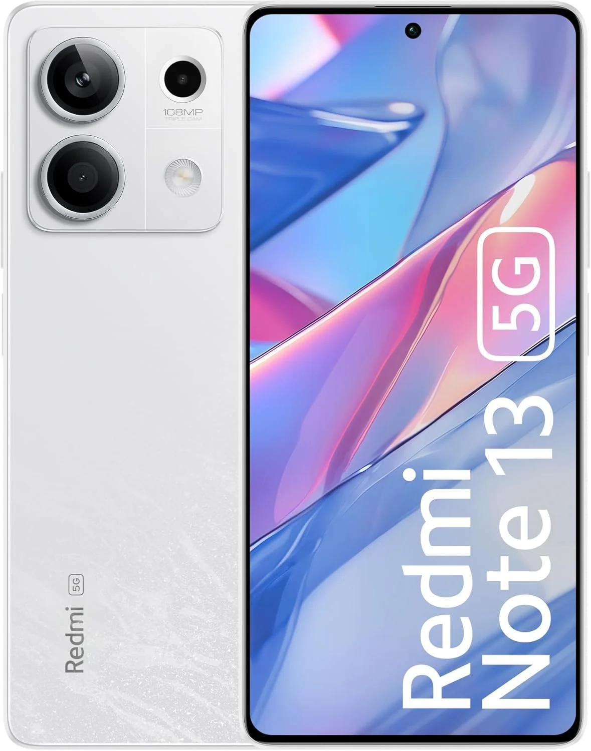 گوشی موبایل Redmi Note 13 5G (سفید قطبی، 6 گیگابایت رم، 128 گیگابایت حافظه داخلی) | آماده 5G | AMOLED بدون حاشیه 120 هرتز | باریک ترین نوت با ضخامت 7.6 میلی متر | دوربین 108 مگاپیکسلی حرفه ای