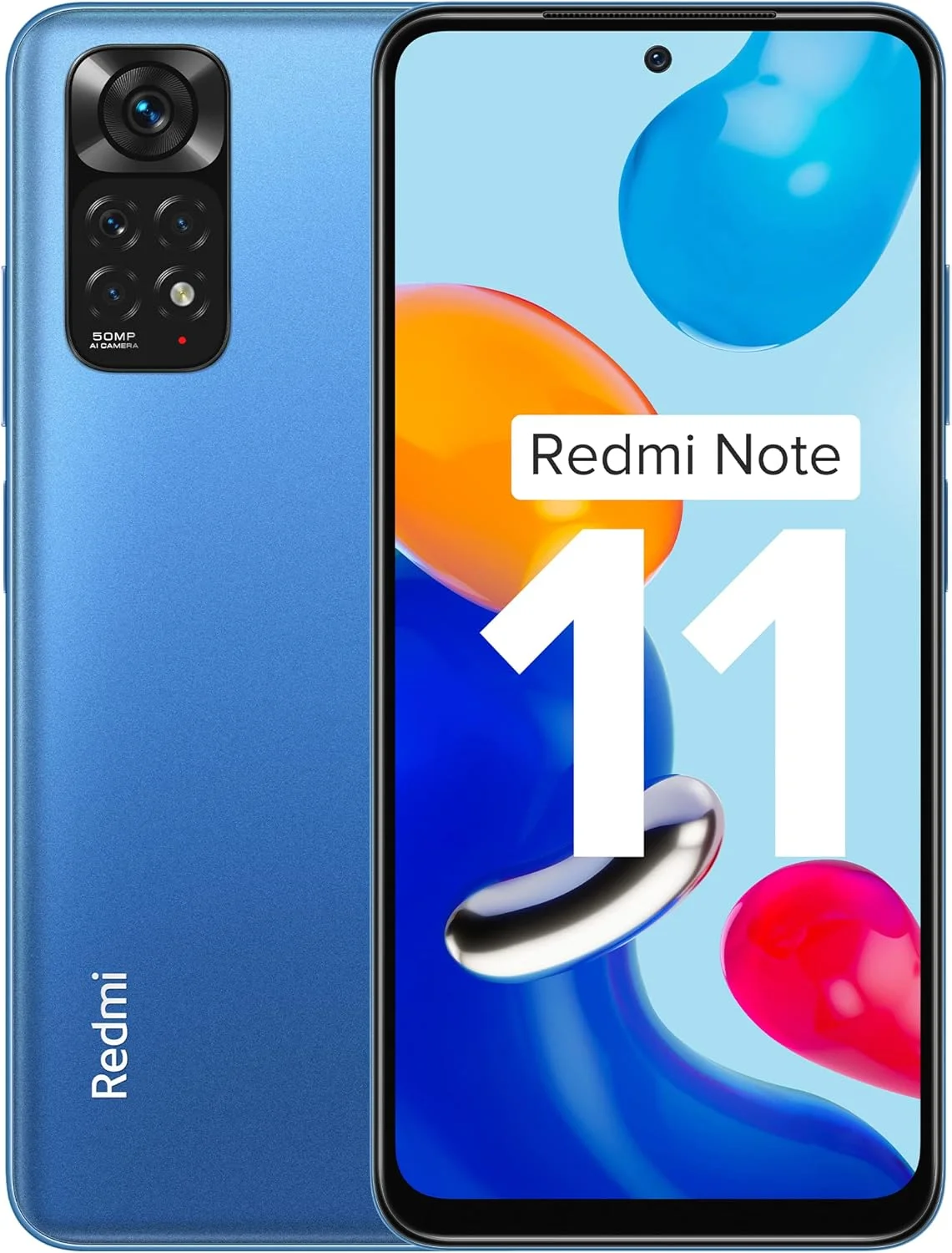 گوشی موبایل Redmi Note 11 (آبی هورایزن، 6 گیگابایت رم، 128 گیگابایت حافظه داخلی) | صفحه نمایش 90 هرتز FHD+ AMOLED | Qualcomm® Snapdragon™ 680-6nm | شارژر 33 واتی