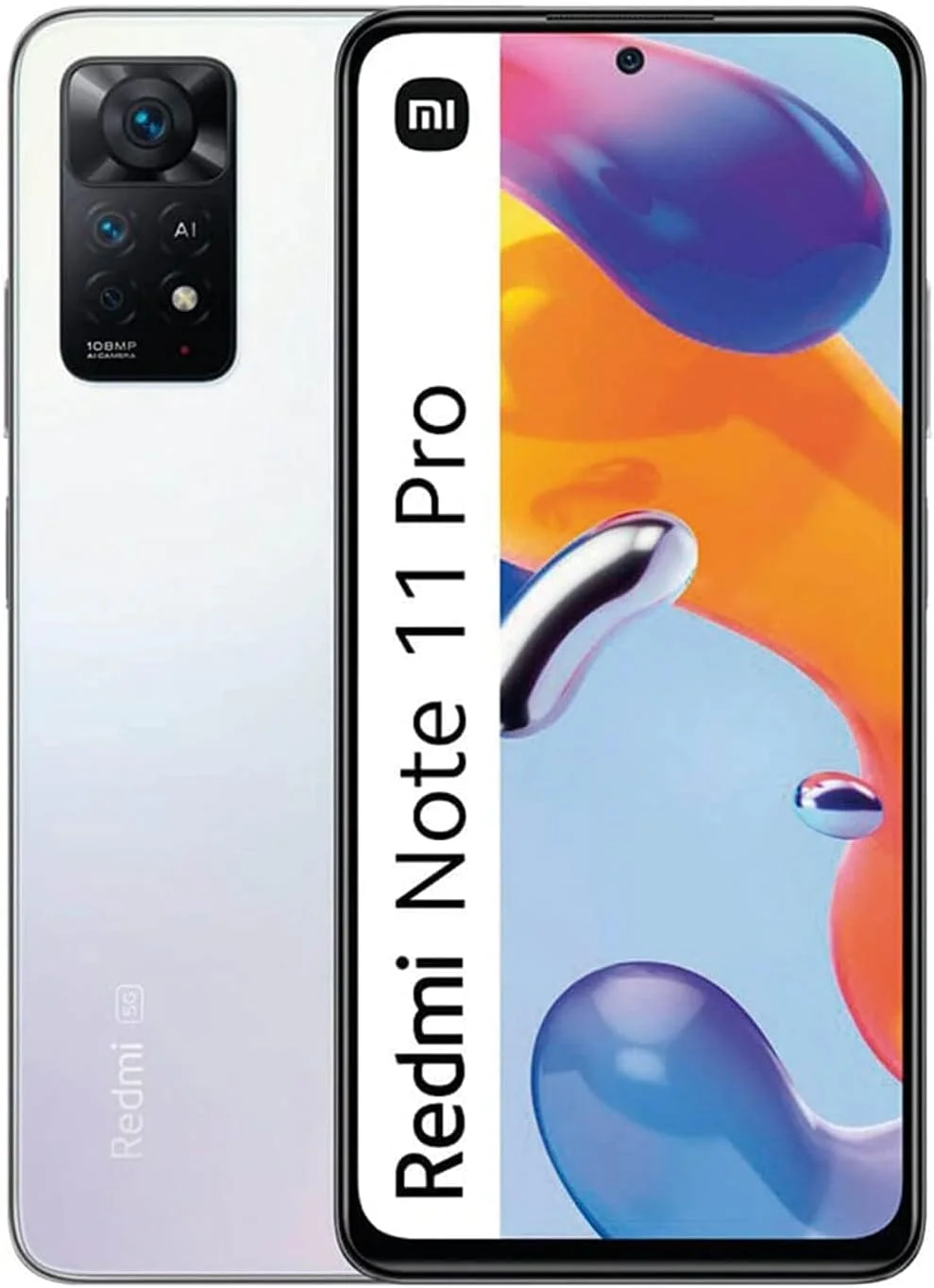 گوشی موبایل شیائومی Redmi Note 11 Pro 4G (سفید قطبی، 8 گیگابایت رم، 128 گیگابایت حافظه) - نمایشگر 120 هرتز FHD+ AMOLED DotDisplay | دوربین 108 مگاپیکسلی با دوربین ماکرو 2 مگاپیکسلی