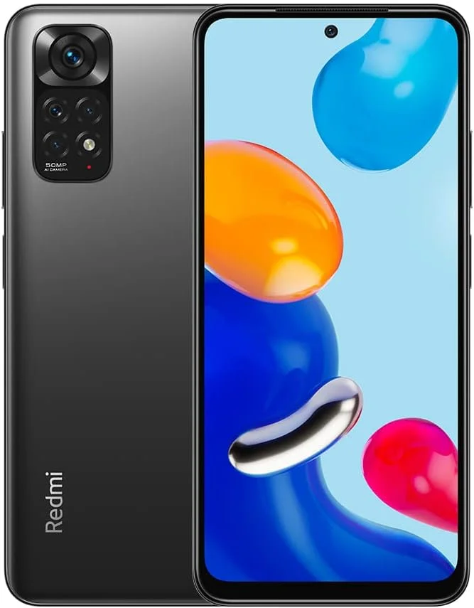 گوشی موبایل شیائومی Redmi Note 11 دو سیم کارت 64 گیگابایت حافظه داخلی + 4 گیگابایت رم (فقط GSM | بدون CDMA) نسخه بین المللی، آنلاک فکتوری 4G/LTE - خاکستری گرافیتی