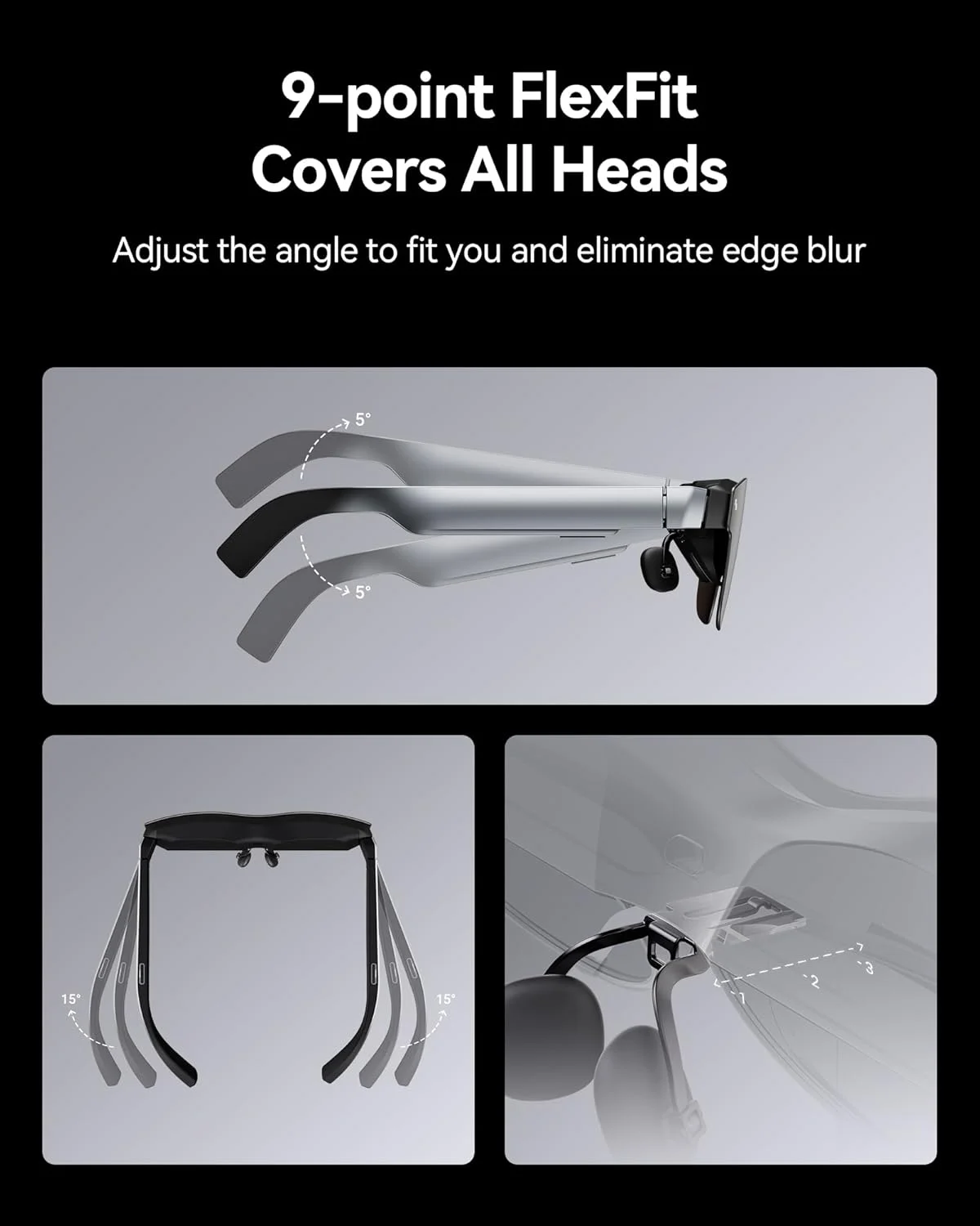 عینک واقعیت افزوده RayNeo Air 2s AR/XR - 4 بلندگو، نمایشگر 201 اینچی 120 هرتز 5000 نیتی FHD OLED، عینک های گیمینگ ویدیویی AR XR، عینک هوشمند برای آیفون 16،15/اندروید/مک/سوییچ/PS5/SteamDeck، ایده های هدیه - جدید 2024