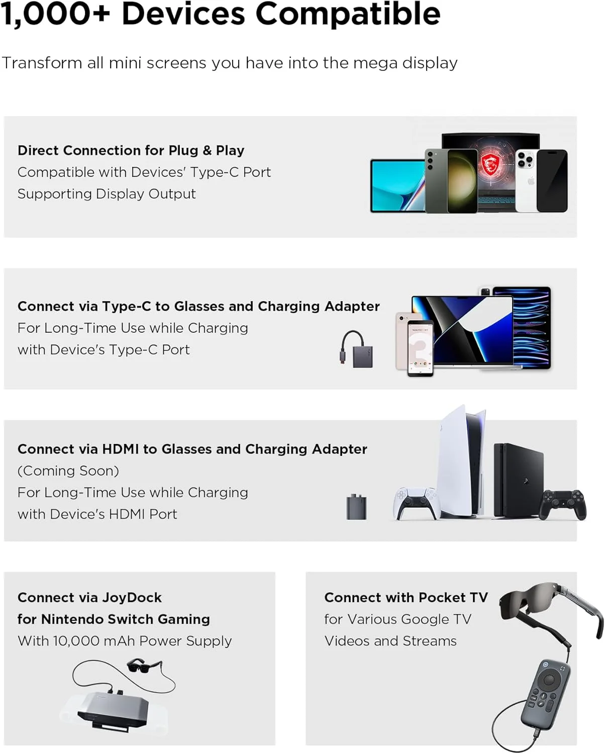 عینک واقعیت افزوده RayNeo Air 2s AR/XR - 4 بلندگو، نمایشگر 201 اینچی 120 هرتز 5000 نیتی FHD OLED، عینک های گیمینگ ویدیویی AR XR، عینک هوشمند برای آیفون 16،15/اندروید/مک/سوییچ/PS5/SteamDeck، ایده های هدیه - جدید 2024