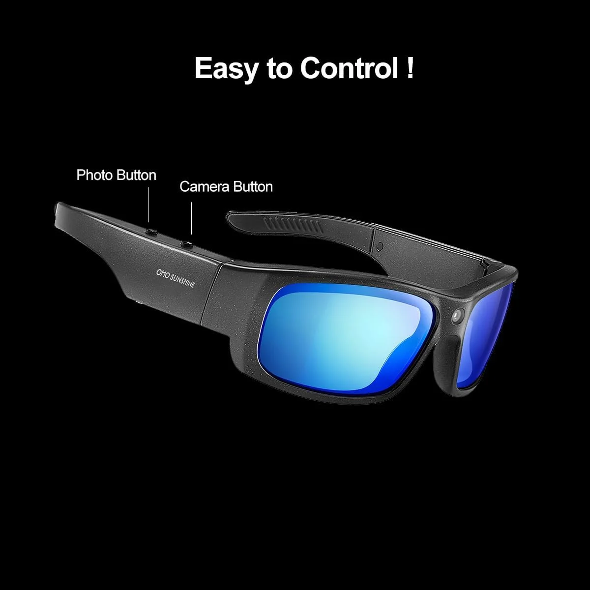 دوربین اکشن ضد آب OHO 16GB 1080 HD IP66 سازگار با تفنگ، ضبط تا 3 ساعت فیلم برای شکار و دارای عملکرد چراغ قوه