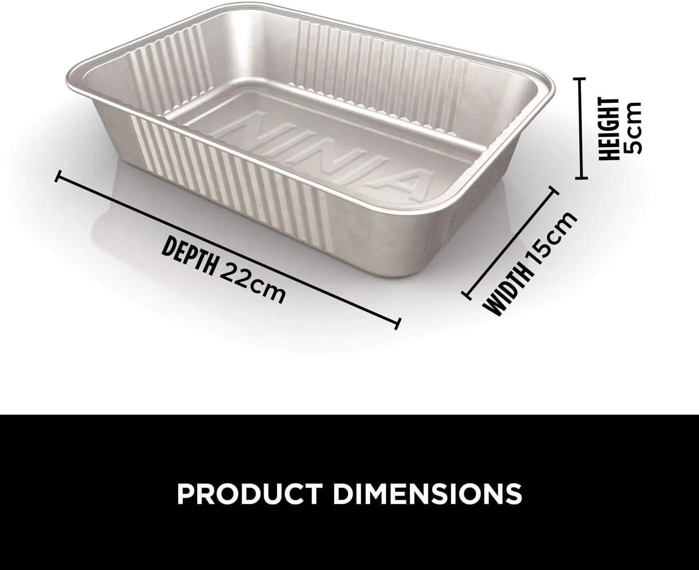 لاینرهای سینی چربی بزرگ Ninja Woodfire XL، بسته 20 عددی، لاینرهای یکبار مصرف فویل برای گرفتن چربی، لوازم جانبی رسمی، سازگار با گریل باربیکیو Ninja Woodfire XL OG850 / OG901، مشکی، XSKOGXLGTLNEU