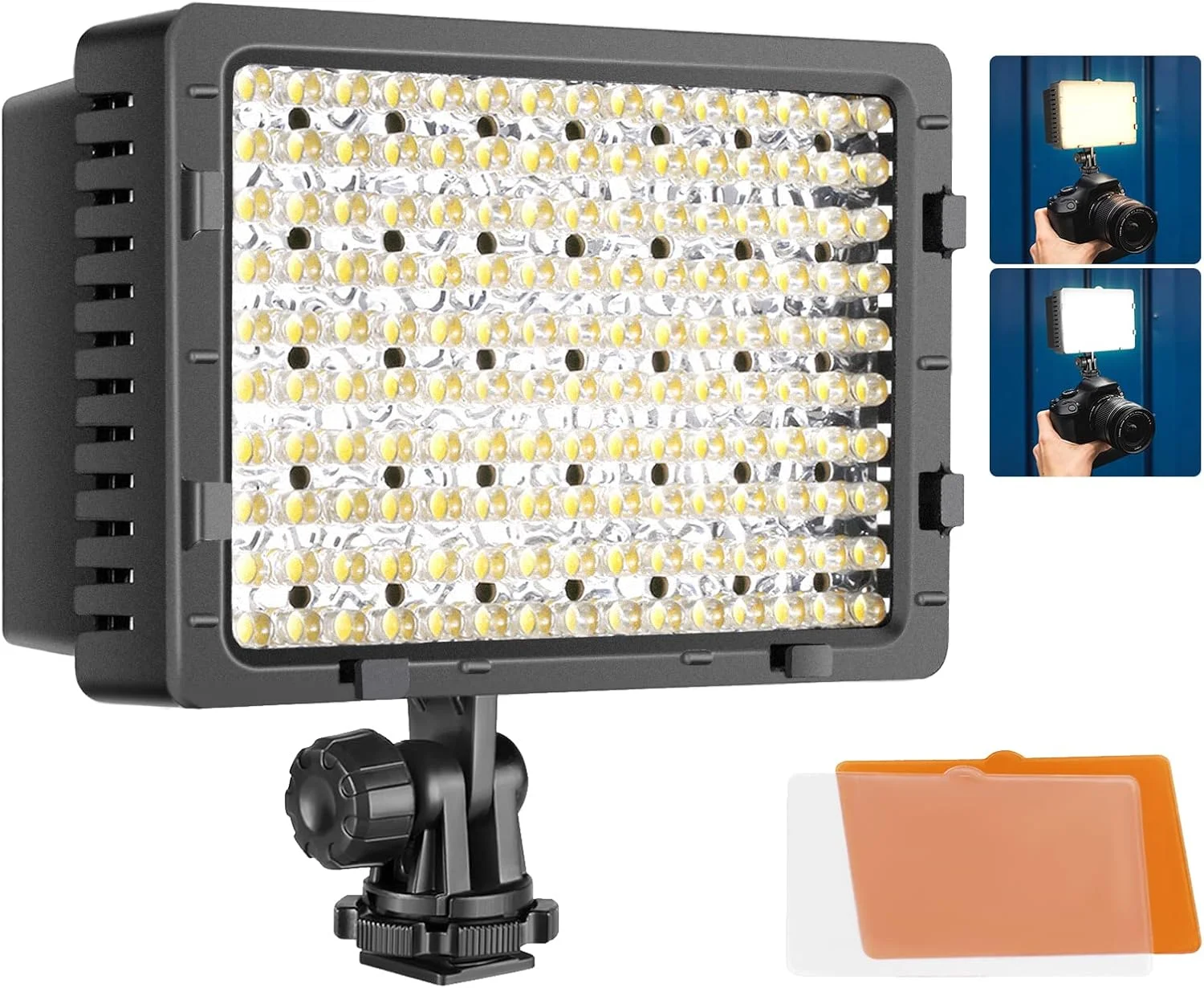 نور ویدئویی LED دیمر پذیر NEEWER® CN-160 با توان فوق العاده بالا برای دوربین های دیجیتال/فیلمبرداری، سازگار با دوربین های DSLR کانن، نیکون، پنتاکس، پاناسونیک، سونی، سامسونگ و المپوس