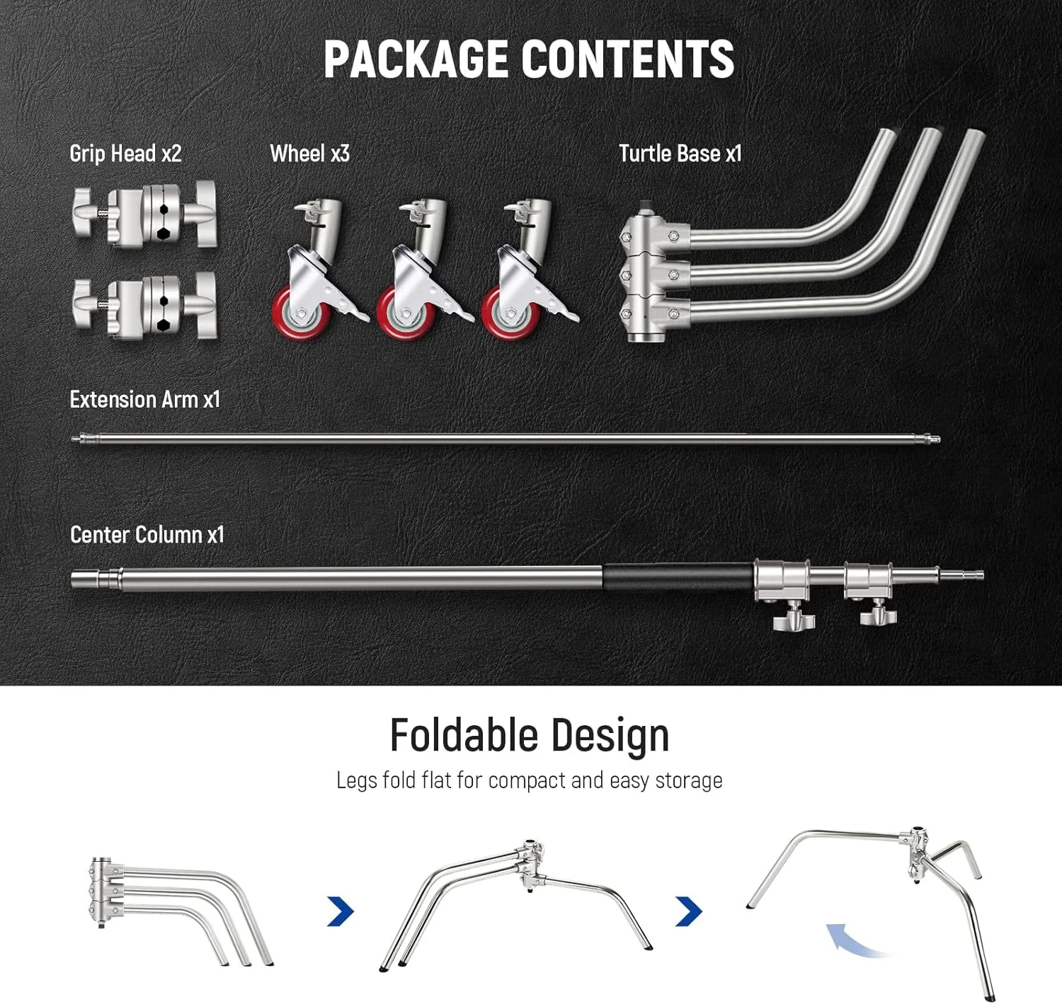 پایه نور سنگین نیور، سه پایه عکاسی فلزی قابل تنظیم 3.4 متری با بازوی بوم دارای بالشتک فنری داخلی، پیچ 1/4 اینچی برای نور LED استودیویی، دوربین DSLR، حداکثر بار: 10 کیلوگرم، مشکی پایه نور سنگین نیور، سه پایه عکاسی فلزی قابل تنظیم 3.4 متری با بازوی بوم دارای بالشتک فنری داخلی، پیچ 1/4 اینچی برای نور LED استودیویی، دوربین DSLR، حداکثر بار: 10 کیلوگرم، مشکی