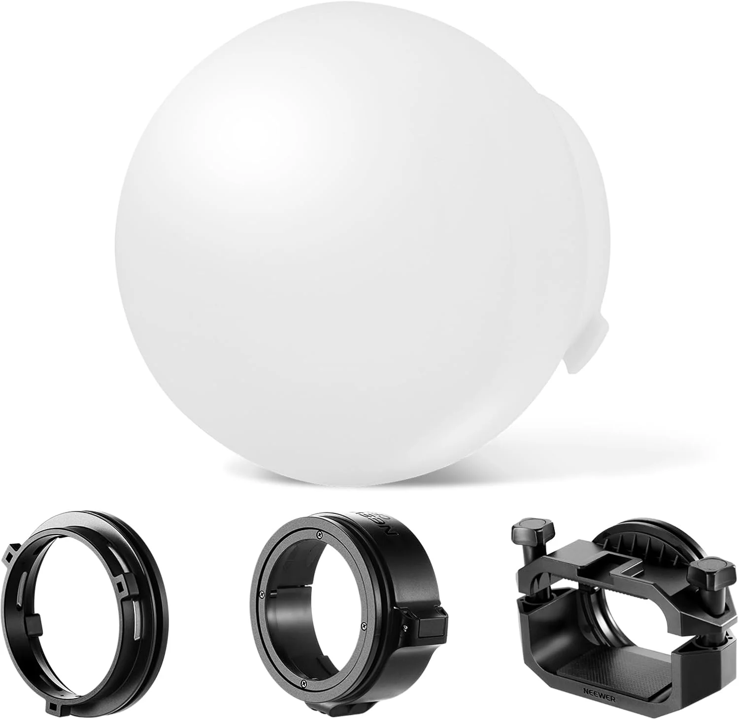 نورافکن سافت باکس Neewer CRS6 با 3 حلقه آداپتور، سازگار با فلاش های گرد Godox V1 Z1 Z2 و اسپیدلایت مربعی Z760 و غیره، پایه برای نور ویدئویی MS60B MS60C MS150B