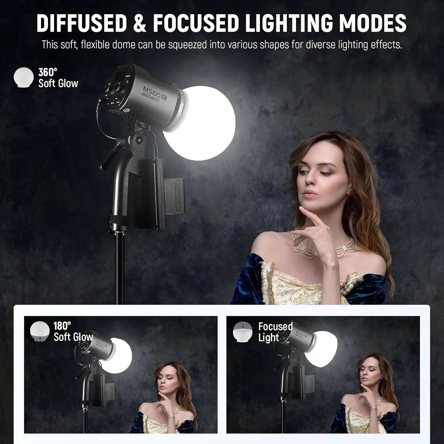 نورافکن سافت باکس Neewer CRS6 با 3 حلقه آداپتور، سازگار با فلاش های گرد Godox V1 Z1 Z2 و اسپیدلایت مربعی Z760 و غیره، پایه برای نور ویدئویی MS60B MS60C MS150B نورافکن سافت باکس Neewer CRS6 با 3 حلقه آداپتور، سازگار با فلاش های گرد Godox V1 Z1 Z2 و اسپیدلایت مربعی Z760 و غیره، پایه برای نور ویدئویی MS60B MS60C MS150B