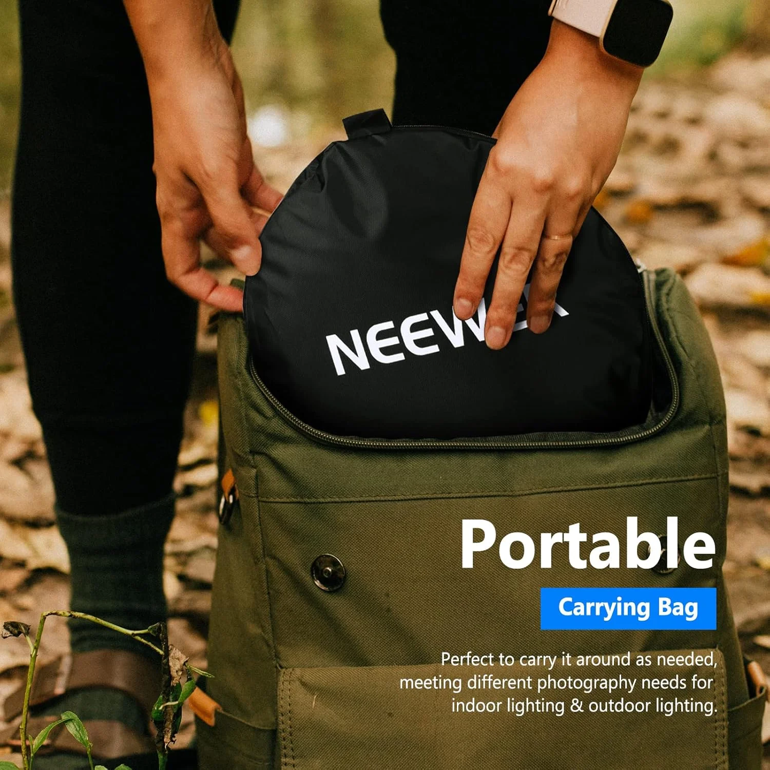 رفلکتور نورپردازی عکاسی چند منظوره 5 در 1 نیور، تاشو و قابل حمل، بیضی 60x90 سانتی متر به همراه کیف حمل برای استودیو عکاسی رفلکتور نورپردازی عکاسی چند منظوره 5 در 1 نیور، تاشو و قابل حمل، بیضی 60x90 سانتی متر به همراه کیف حمل برای استودیو عکاسی