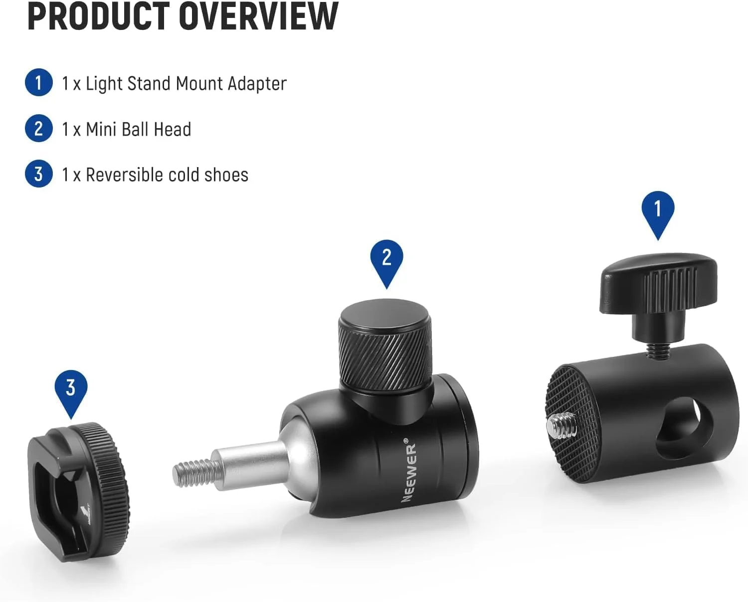 آداپتور نصب پایه نور NEEWER با کفشک سرد و سر توپی کوچک پیچ 1/4 اینچی، صفحه نصب برگشت پذیر برای مانیتور دوربین نور حلقه ای، مناسب برای پایه نور سر صاف/بازوی بوم/پایه C، حداکثر بار 10 کیلوگرم/22 پوند آداپتور نصب پایه نور NEEWER با کفشک سرد و سر توپی کوچک پیچ 1/4 اینچی، صفحه نصب برگشت پذیر برای مانیتور دوربین نور حلقه ای، مناسب برای پایه نور سر صاف/بازوی بوم/پایه C، حداکثر بار 10 کیلوگرم/22 پوند