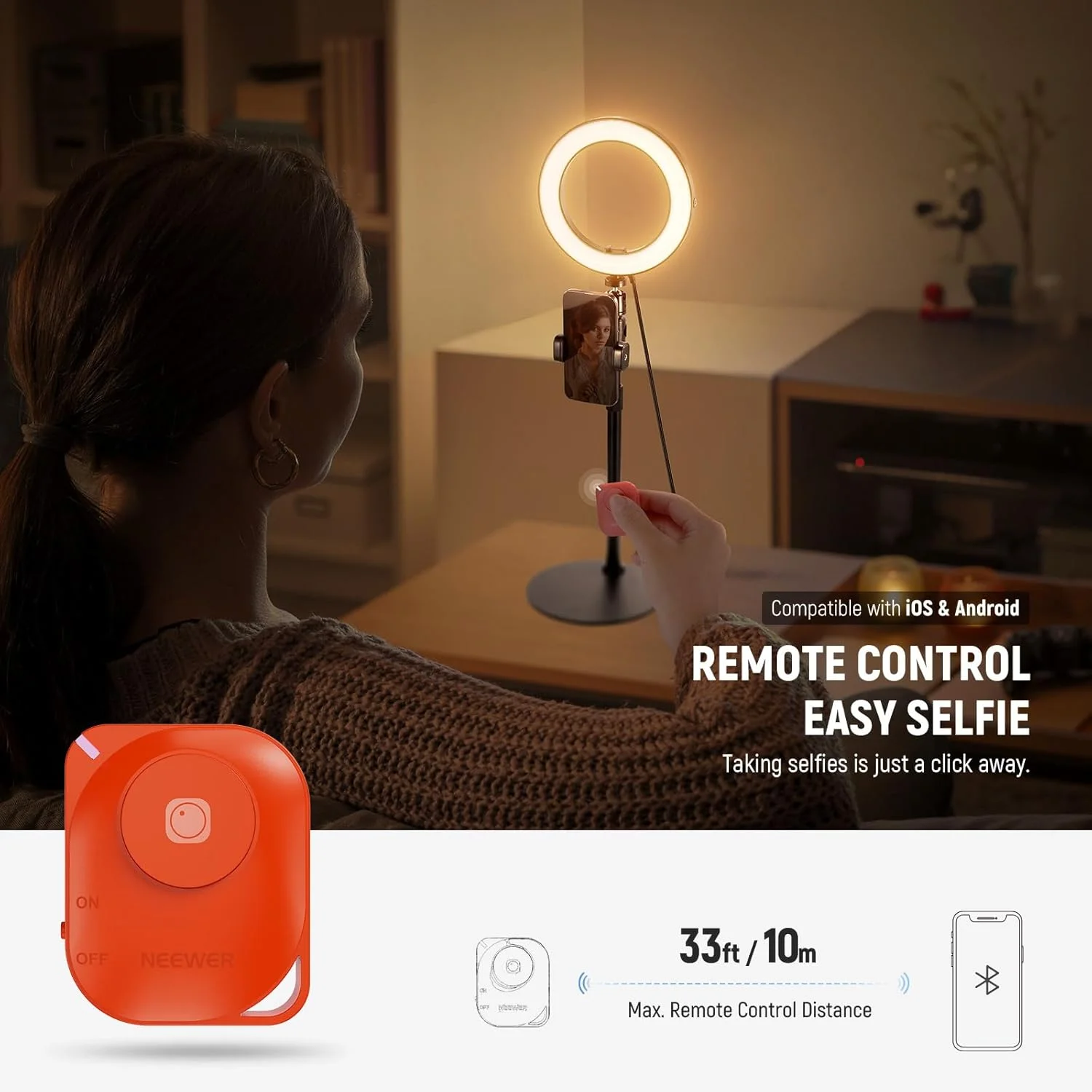 حلقه نور رومیزی 8 اینچی NEEWER با پایه، نور سلفی دایره ای با نگهدارنده تلفن برای استریمینگ آیفون، ضبط ویدیو ولاگ، کیت نورپردازی کنفرانس ویدیویی 18 واتی برای تماس زوم لپ تاپ پادکست، RH8B حلقه نور رومیزی 8 اینچی NEEWER با پایه، نور سلفی دایره ای با نگهدارنده تلفن برای استریمینگ آیفون، ضبط ویدیو ولاگ، کیت نورپردازی کنفرانس ویدیویی 18 واتی برای تماس زوم لپ تاپ پادکست، RH8B