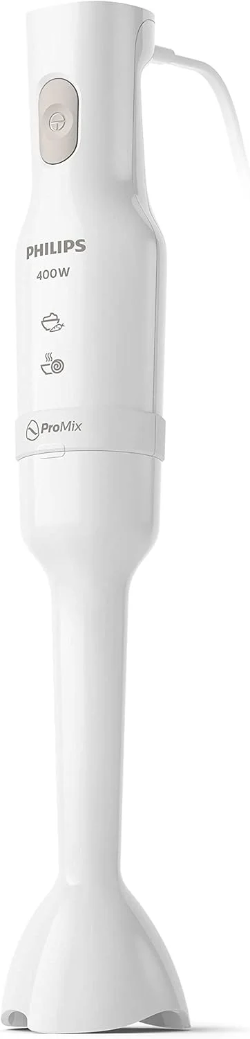 همزن دستی فیلیپس سری 3000 ProMix - 400 وات، ضد پاشش، پلاستیکی، سفید - HR2520/01