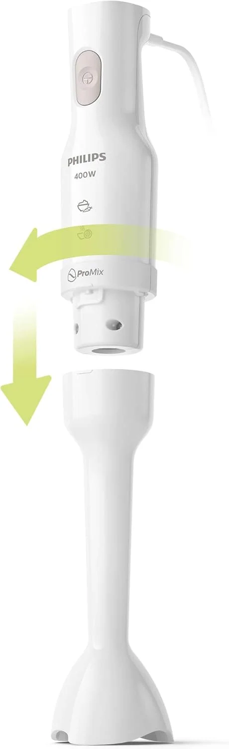 همزن دستی فیلیپس سری 3000 ProMix - 400 وات، ضد پاشش، پلاستیکی، سفید - HR2520/01 همزن دستی فیلیپس سری 3000 ProMix - 400 وات، ضد پاشش، پلاستیکی، سفید - HR2520/01