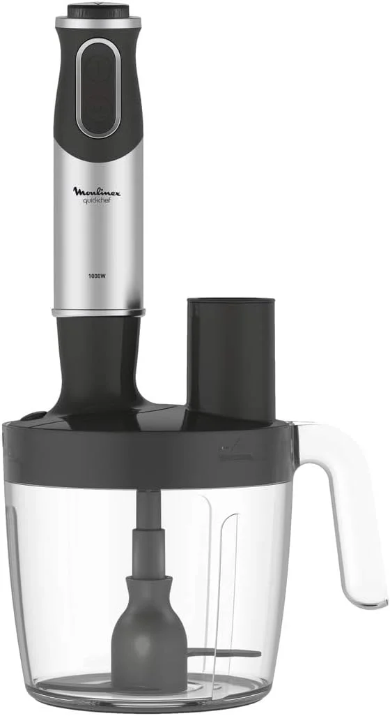 مخلوط کن دستی مولینکس | مخلوط کن میله ای Quickchef | 1000 وات | غذاساز 3 لیتری + خردکن 500 میلی لیتری | 2 سال گارانتی | DD65J827