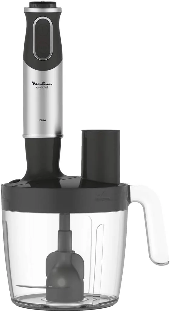 مخلوط کن دستی مولینکس | مخلوط کن میله ای Quickchef | 1000 وات | غذاساز 3 لیتری + خردکن 500 میلی لیتری | 2 سال گارانتی | DD65J827