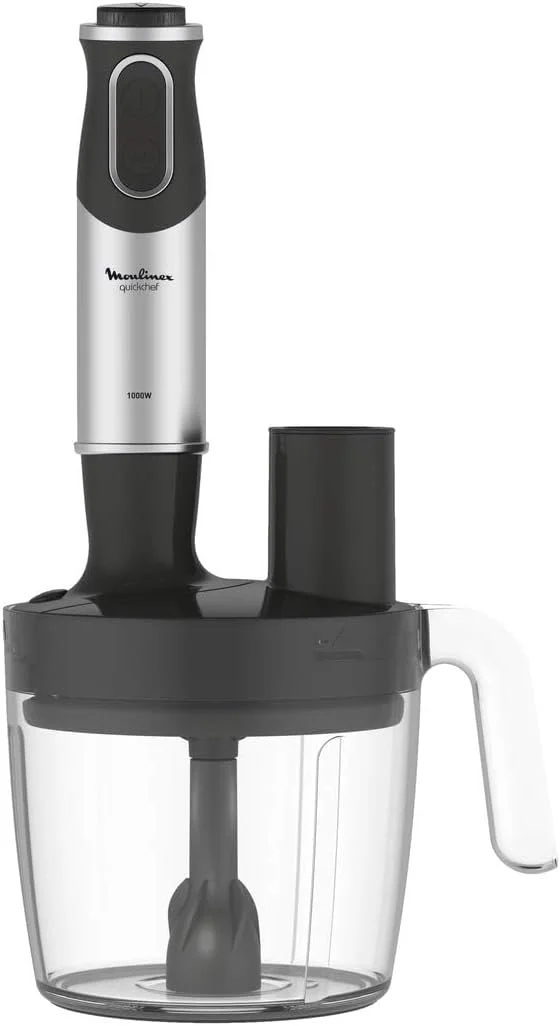 مخلوط کن دستی مولینکس | مخلوط کن میله ای Quickchef | 1000 وات | غذاساز 3 لیتری + خردکن 500 میلی لیتری | 2 سال گارانتی | DD65J827