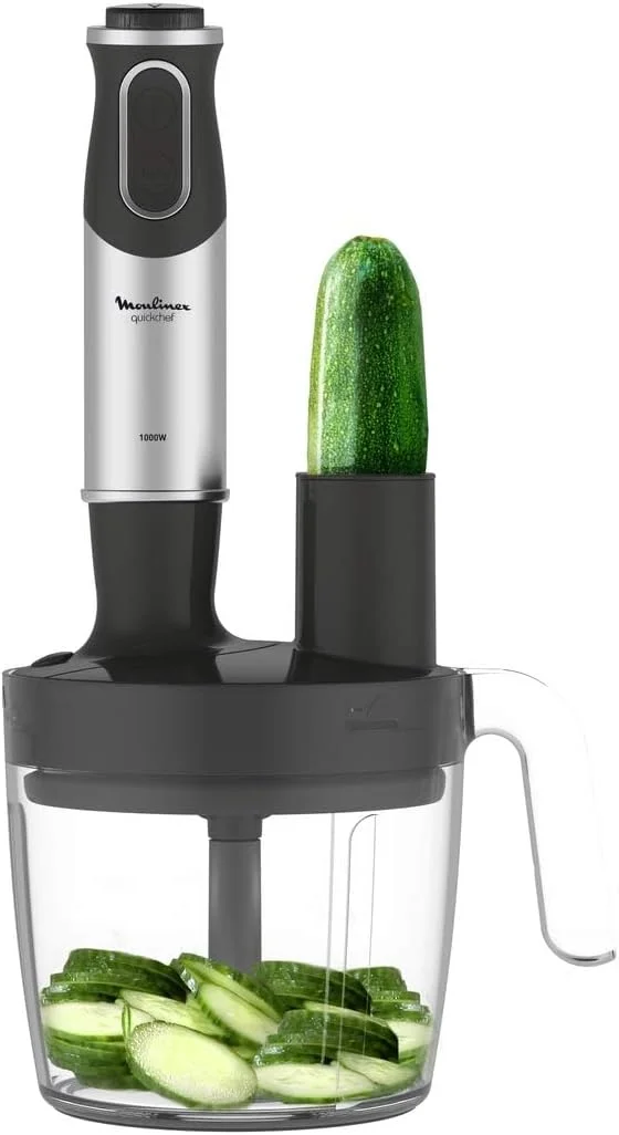 مخلوط کن دستی مولینکس | مخلوط کن میله ای Quickchef | 1000 وات | غذاساز 3 لیتری + خردکن 500 میلی لیتری | 2 سال گارانتی | DD65J827
