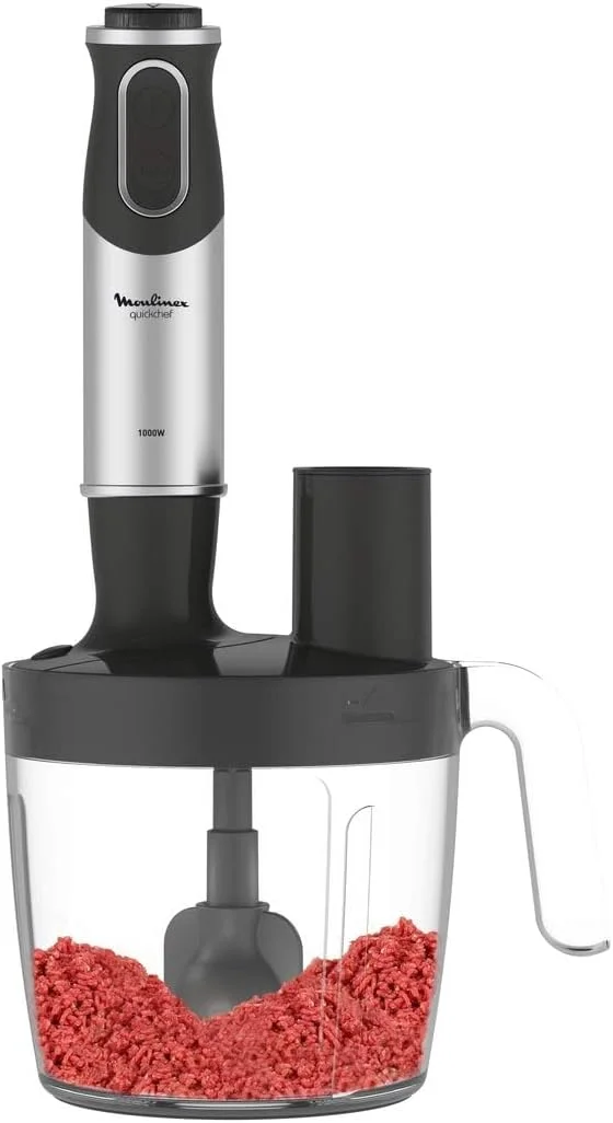 مخلوط کن دستی مولینکس | مخلوط کن میله ای Quickchef | 1000 وات | غذاساز 3 لیتری + خردکن 500 میلی لیتری | 2 سال گارانتی | DD65J827