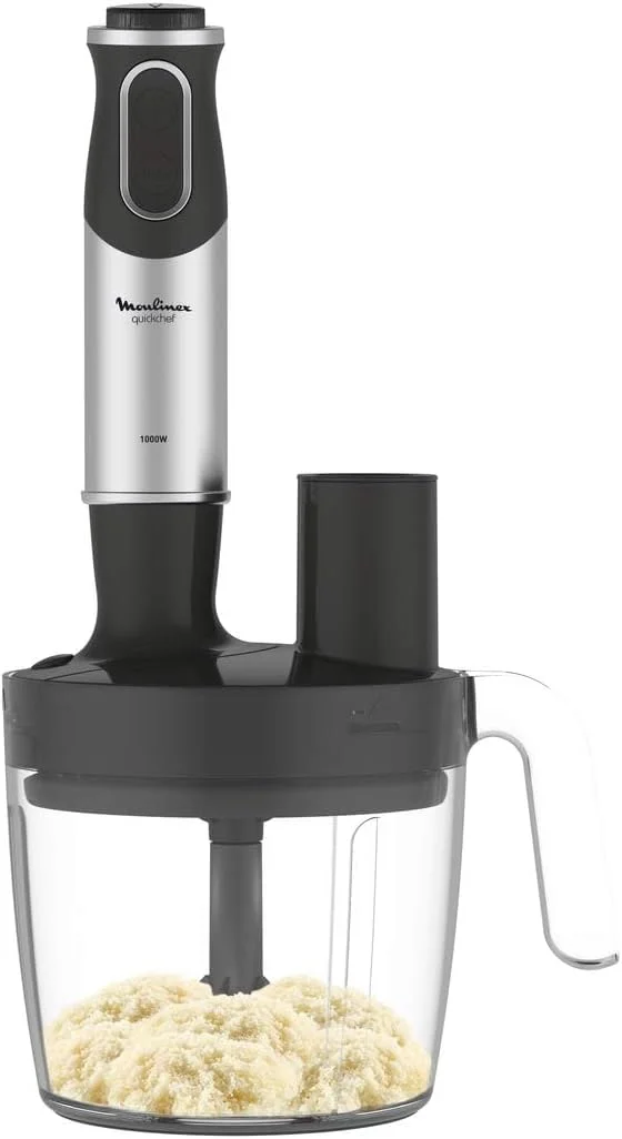 مخلوط کن دستی مولینکس | مخلوط کن میله ای Quickchef | 1000 وات | غذاساز 3 لیتری + خردکن 500 میلی لیتری | 2 سال گارانتی | DD65J827