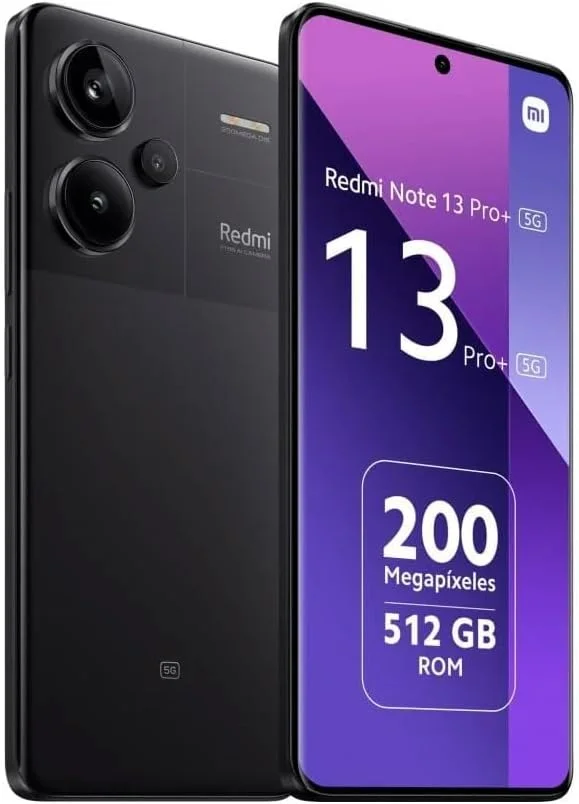 گوشی موبایل شیائومی Redmi Note 13 Pro+ 5G، رم 12 گیگابایت + حافظه داخلی 512 گیگابایت، صفحه نمایش 6.67 اینچی 1.5K 120Hz AMOLED خمیده، دوربین سه گانه 200 مگاپیکسلی با OIS (مشکی نیمه شب)