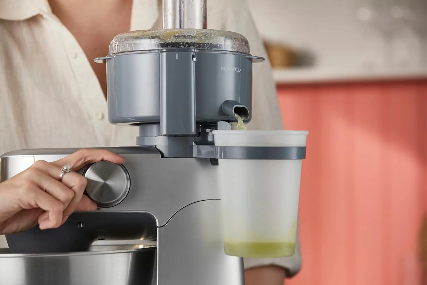 میکسر ایستاده کنوود، غذاساز، ماشین آشپزخانه PROSPERO+ 1000W با کاسه استیل ضد زنگ 4.3 لیتری، K-Beater، همزن، خمیرزن، مخلوط کن شیشه ای، چرخ گوشت، غذاساز، آبمیوه گیری، آسیاب چند منظوره KHC29.W0SI نقره ای