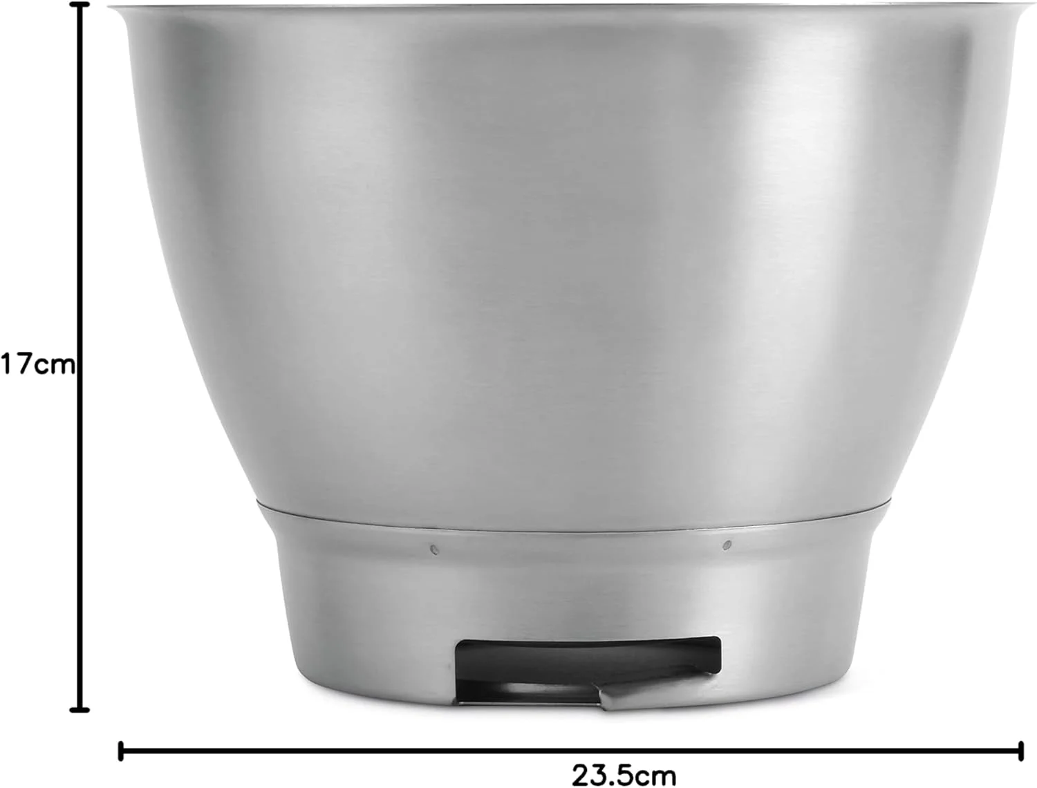 کاسه مخلوط کن کنوود، کاسه استیل لوازم جانبی غذاساز Chef Elite، 4.6 لیتر، نقره ای کاسه مخلوط کن کنوود، کاسه استیل لوازم جانبی غذاساز Chef Elite، 4.6 لیتر، نقره ای