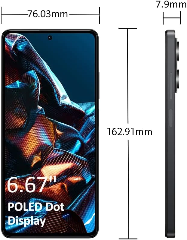 گوشی شیائومی POCO X5 Pro 5G (مشکی، 8 گیگابایت رم، 256 گیگابایت حافظه داخلی) - نمایشگر 120 هرتز POLED | پردازنده Snapdragon® 778G | شارژ توربو 67 واتی | دوربین حرفه‌ای 108 مگاپیکسلی