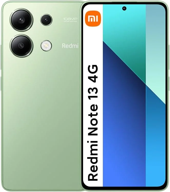 شیائومی Redmi Note 13 4G LTE (برای T-Mobile، Mint، Tello و سراسری) 128 گیگابایت + 6 گیگابایت رم 6.67 اینچی 108 مگاپیکسل سه گانه باندهای جهانی آنلاک (سبز نعنایی رام جهانی)
