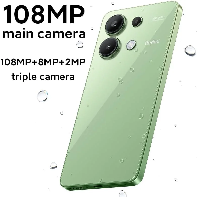 شیائومی Redmi Note 13 4G LTE (برای T-Mobile، Mint، Tello و سراسری) 128 گیگابایت + 6 گیگابایت رم 6.67 اینچی 108 مگاپیکسل سه گانه باندهای جهانی آنلاک (سبز نعنایی رام جهانی)