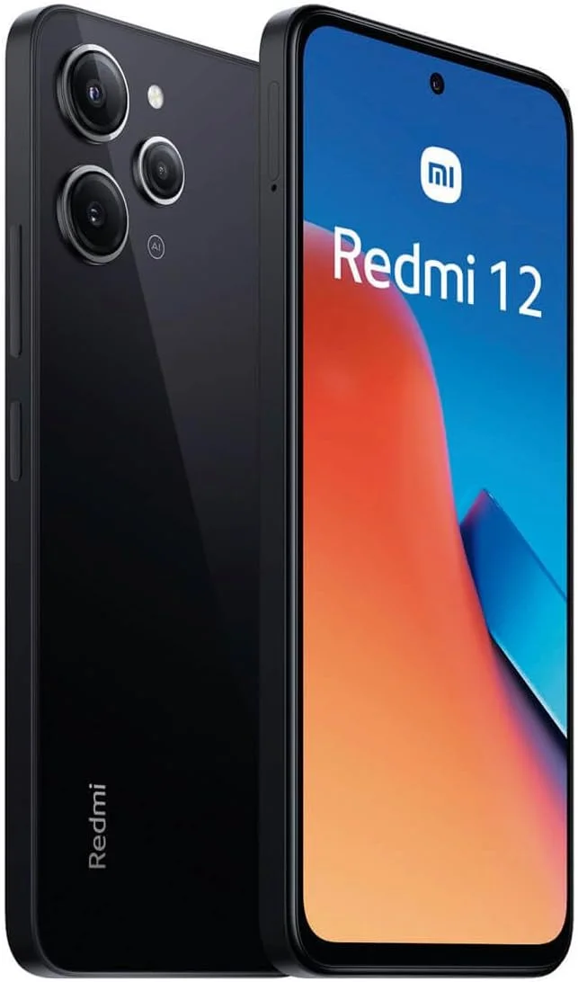 شیائومی Redmi 12 (مشکی نیمه شب، 8 گیگابایت رم، 128 گیگابایت حافظه داخلی) - پردازنده قدرتمند MediaTek G88 | دوربین اصلی 50 مگاپیکسلی با وضوح بالا | صفحه نمایش 90 هرتز FHD+ AdaptiveSync | باتری 5000 میلی آمپر ساعتی (Typ) با ظرفیت بالا
