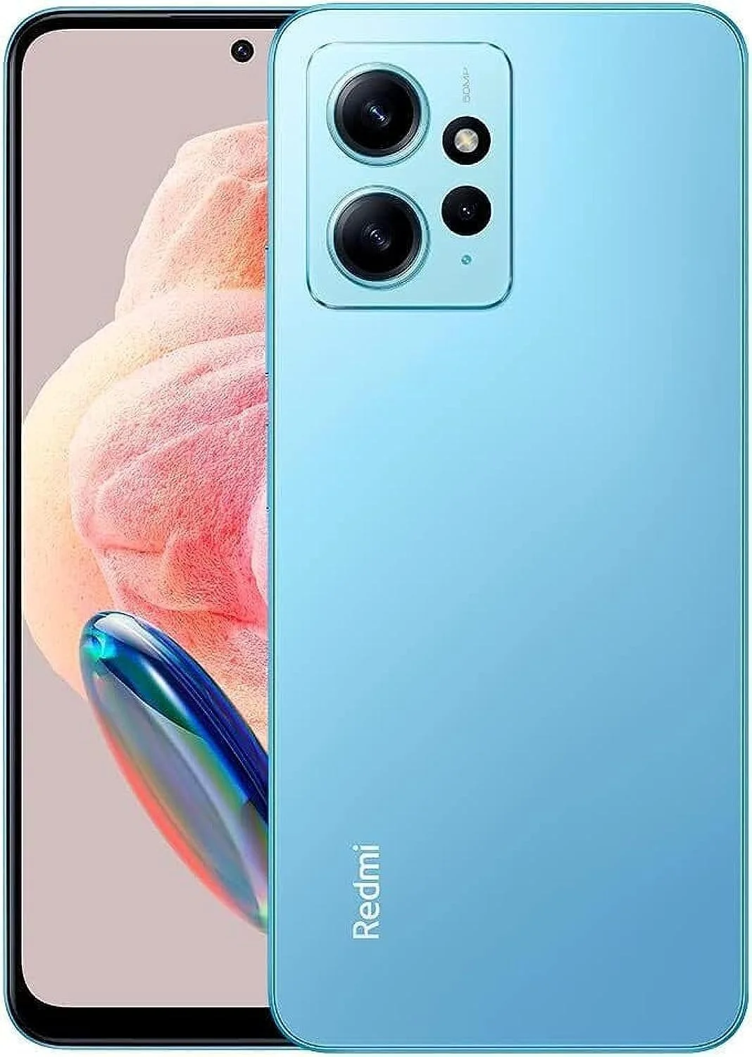 گوشی موبایل شیائومی Redmi Note 12 دو سیم کارت 128 گیگابایت حافظه داخلی + 6 گیگابایت رم (فقط GSM | بدون CDMA) نسخه بین المللی آنلاک شده کارخانه ای 4G/LTE (آبی یخی)