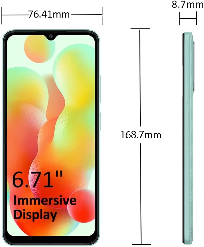 شیائومی Redmi 12C (سبز نعنایی، 6 گیگابایت رم، 128 گیگابایت حافظه داخلی) - مجهز به پردازنده قدرتمند MediaTek Helio G85 | صفحه نمایش 6.71 اینچی HD+ فراگیر | دوربین دوگانه 50 مگاپیکسلی با هوش مصنوعی | باتری بادوام 5000 میلی آمپر ساعتی