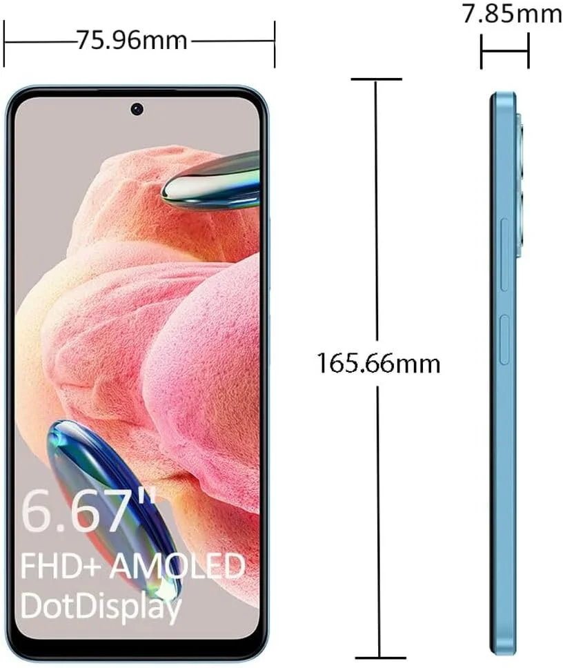 گوشی موبایل شیائومی Redmi Note 12 (آبی، 8 گیگابایت رم، 128 گیگابایت حافظه داخلی) - نمایشگر AMOLED 120 هرتز روان | پردازنده قدرتمند Snapdragon® | دوربین سه گانه 50 مگاپیکسلی AI | شارژ سریع 33 واتی