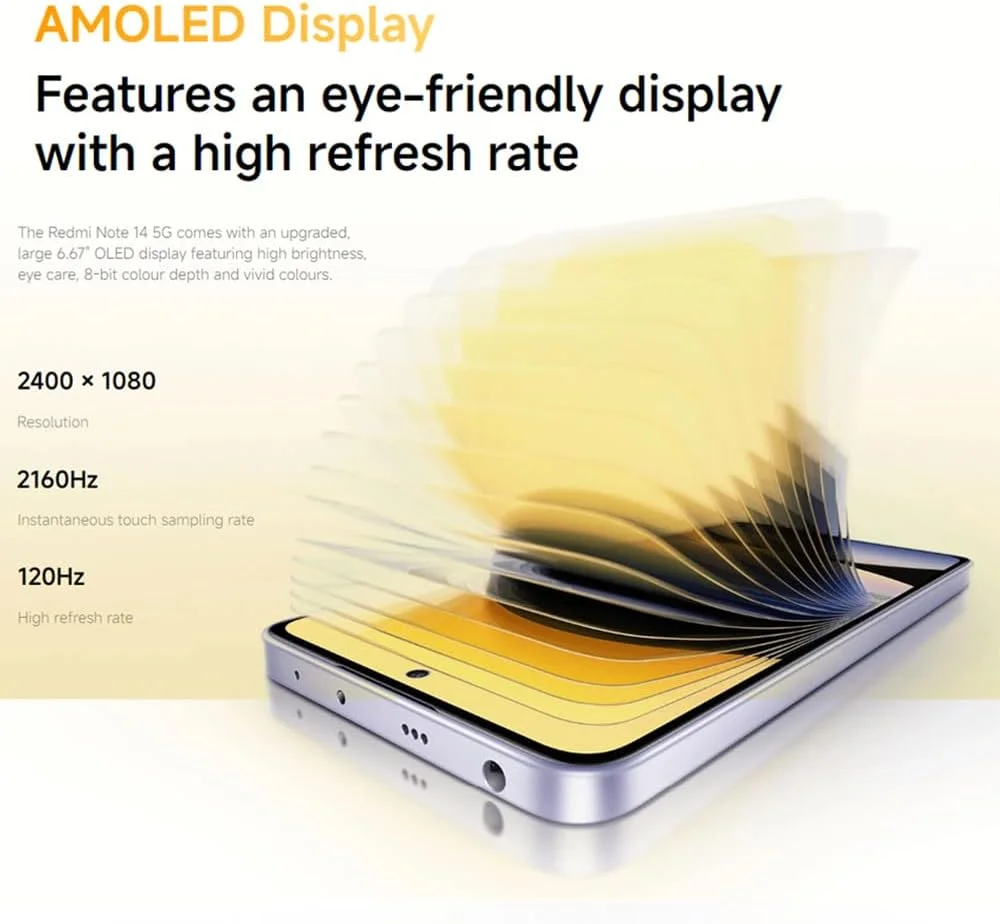 شیائومی Redmi Note 14 Pro 5G + 4G LTE (برای Tmobile Mint Tello و جهانی) (256 گیگابایت + 8 گیگابایت) NFC 6.67 اینچ 120 هرتز دوربین 200 مگاپیکسلی Pro AI مدل 24090RA29G آنلاک دو سیم کارت (مشکی نیمه شب)