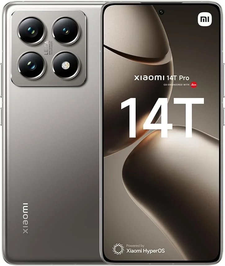 گوشی موبایل شیائومی 14T Pro 5G، خاکستری تیتانیومی (12 گیگابایت رم + 512 گیگابایت حافظه داخلی) | MediaTek 9300+ | نمایشگر 6.67 اینچی آمولد 144 هرتز | دوربین سه گانه Leica 50+50+12 مگاپیکسل، دوربین جلو 32 مگاپیکسل