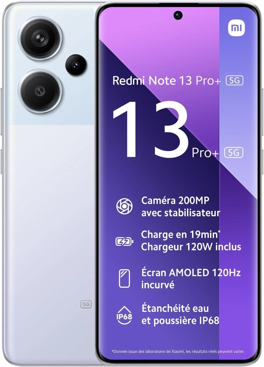 گوشی موبایل شیائومی Redmi Note 13 Pro+ 5G (حافظه 256 گیگابایت + رم 8 گیگابایت) صفحه نمایش 6.67 اینچ دوربین سه گانه 200 مگاپیکسلی (مناسب برای T-Mobile Mint Tello و نسخه جهانی) نسخه جهانی آنلاک شده (بنفش شفق قطبی)