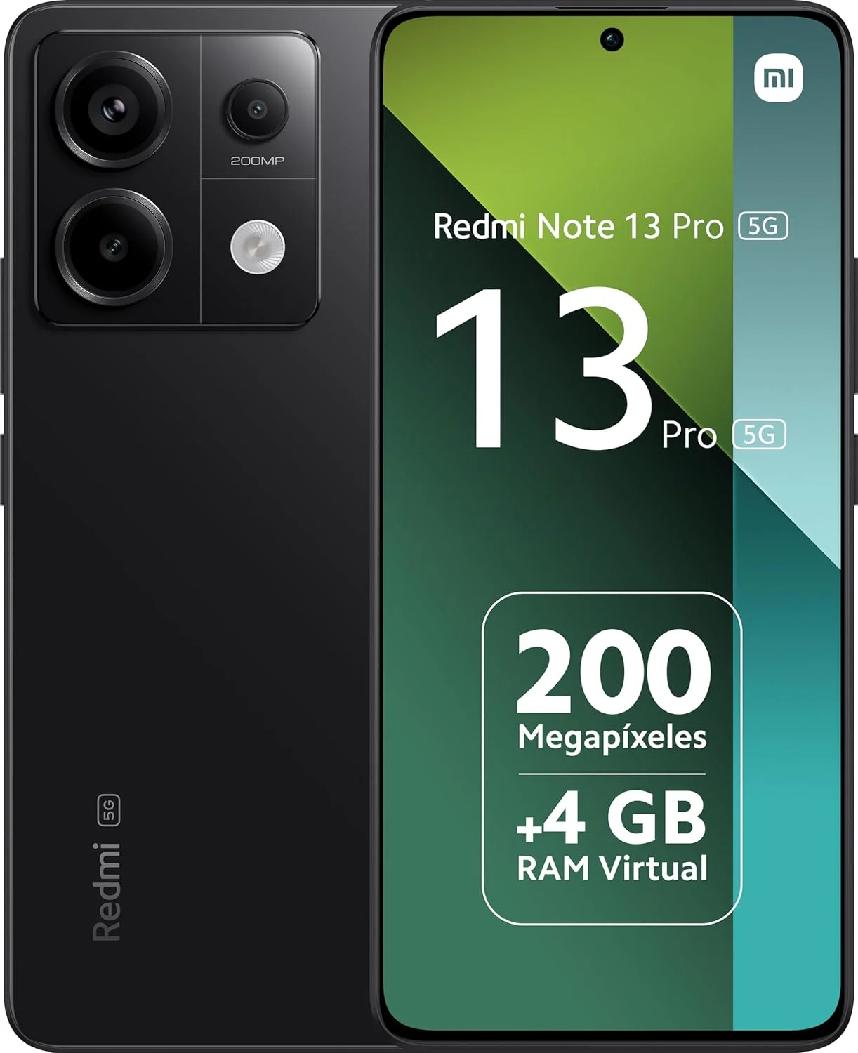 شیائومی Redmi Note 13 Pro 5G + 4G Lte (برای Tmobile Mint Tello و سراسری) (256 گیگابایت + 8 گیگابایت) 6.67 200 مگاپیکسل سه گانه باندهای سراسری آنلاک شده (مشکی نیمه شب)