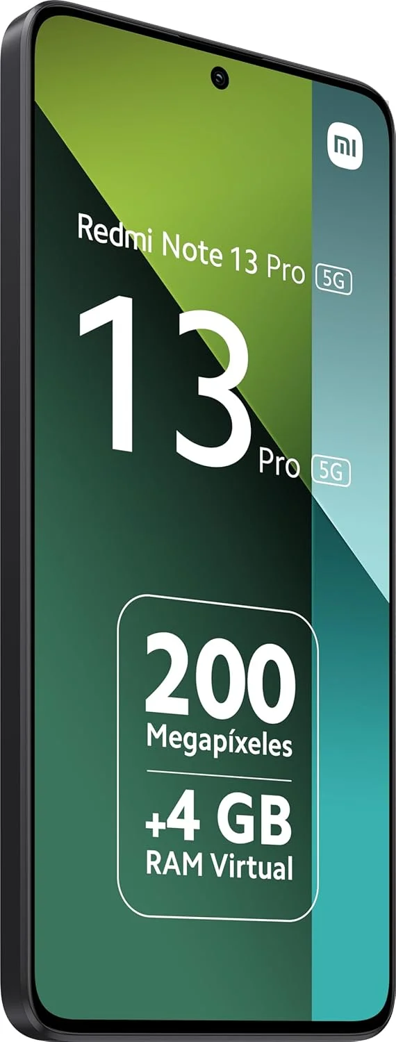 شیائومی Redmi Note 13 Pro 5G + 4G Lte (برای Tmobile Mint Tello و سراسری) (256 گیگابایت + 8 گیگابایت) 6.67 200 مگاپیکسل سه گانه باندهای سراسری آنلاک شده (مشکی نیمه شب)
