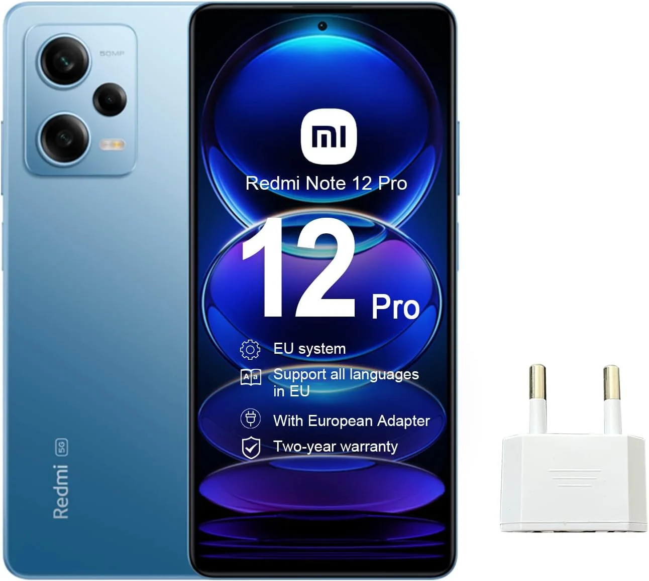گوشی موبایل شیائومی Redmi Note 12 Pro با 12 گیگابایت رم و 256 گیگابایت حافظه داخلی، آبی یخ‌زده، دو سیم کارت، دوربین 50 مگاپیکسلی، پردازنده MediaTek Dimensity 1080، نمایشگر 120 هرتز Pro AMOLED و شارژ توربو 67 واتی