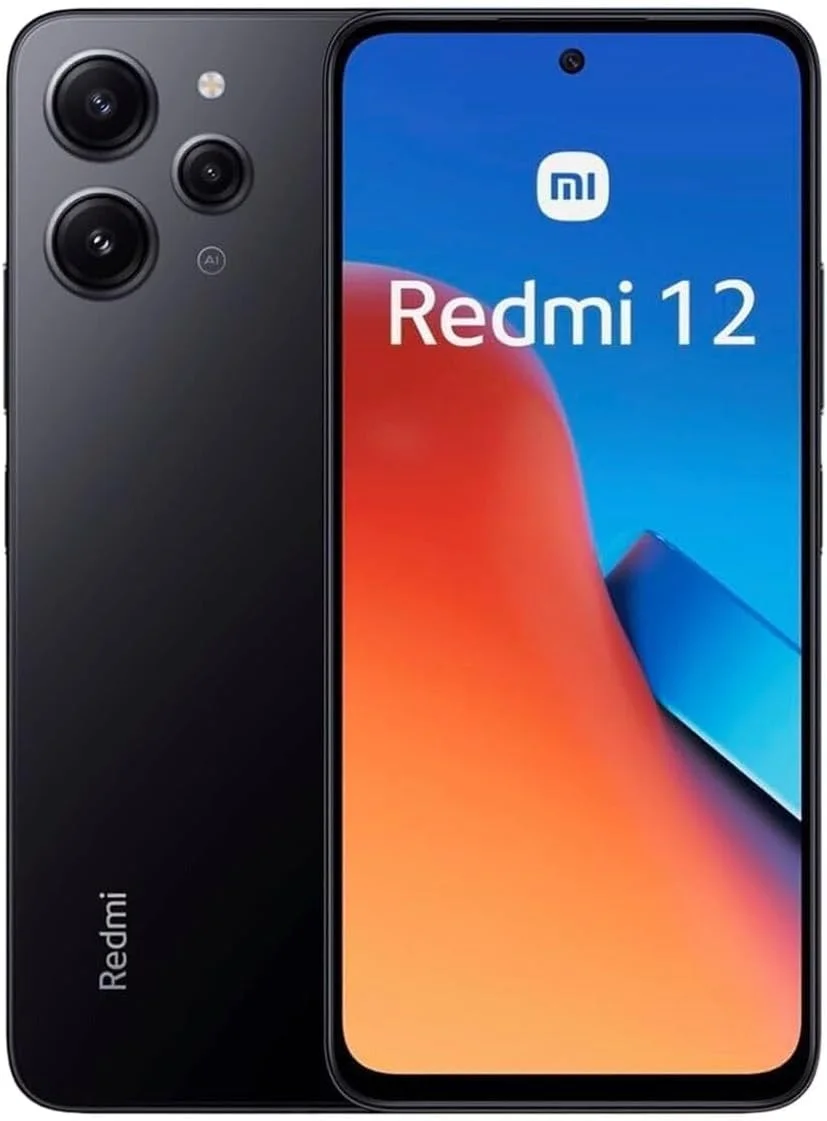 شیائومی Redmi 12 (مشکی نیمه شب، 8 گیگابایت رم، 256 گیگابایت حافظه) - پردازنده قدرتمند MediaTek G88 | دوربین اصلی 50 مگاپیکسلی با وضوح بالا | صفحه نمایش 90 هرتز FHD+ AdaptiveSync | باتری 5000 میلی آمپر ساعتی (Typ) با ظرفیت بالا