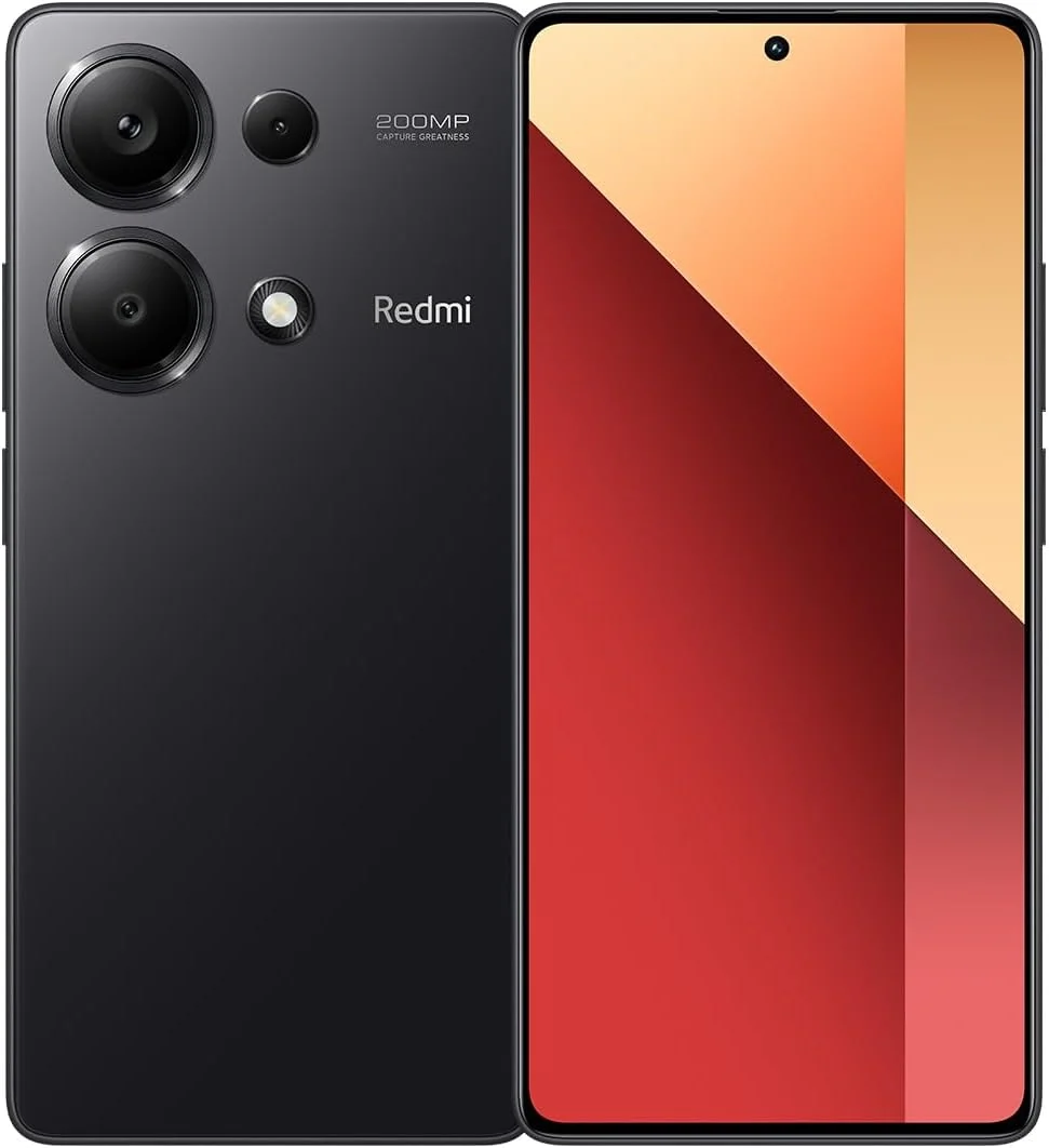 گوشی موبایل شیائومی Redmi Note 13 Pro (مشکی نیمه شب، 8 گیگابایت رم، 256 گیگابایت حافظه) - دوربین 200 مگاپیکسلی فوق‌العاده شفاف با OIS | نمایشگر 120 هرتز FHD+ AMOLED | تجربه تماشای فراگیر با حاشیه‌های فوق‌العاده نازک