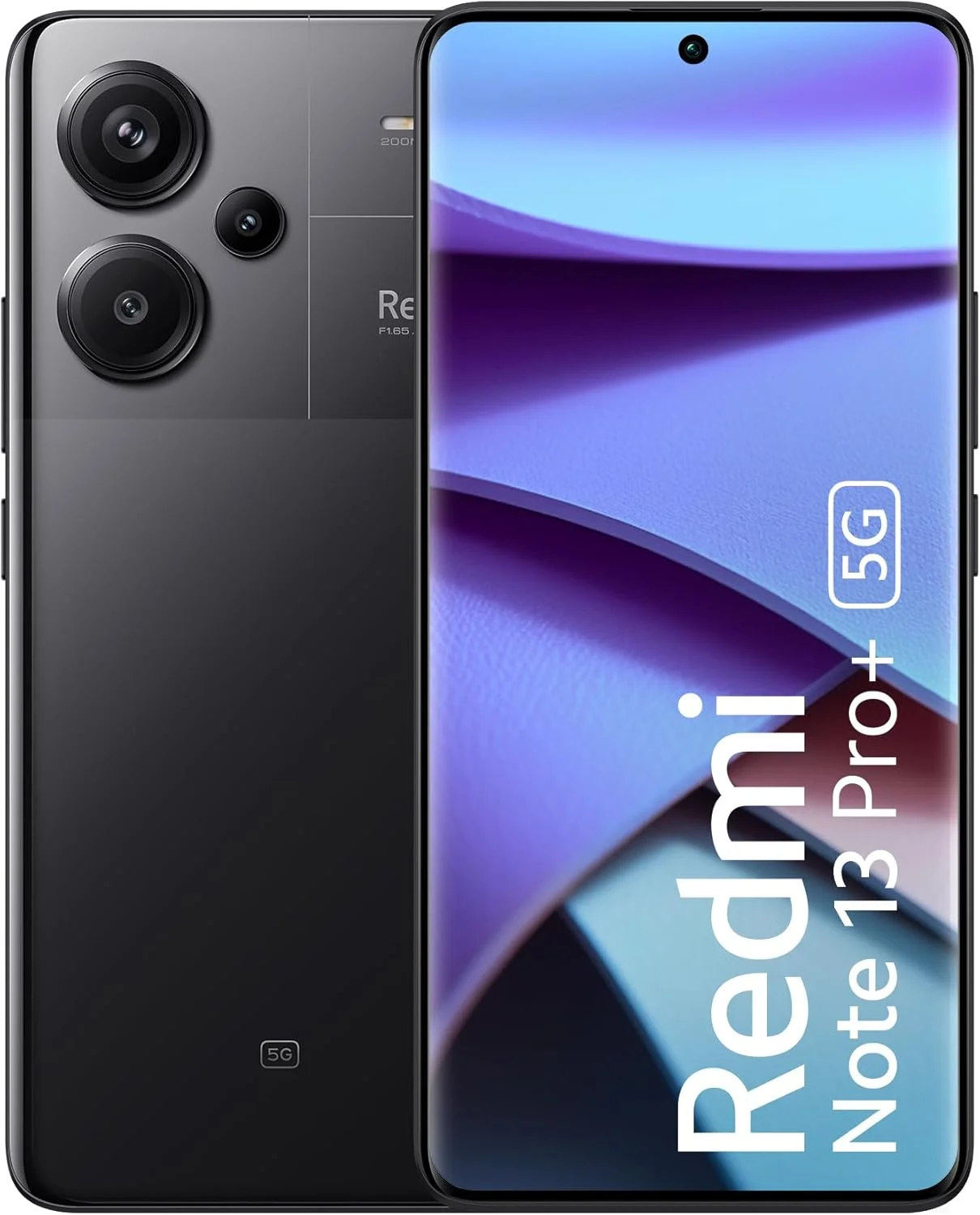گوشی موبایل شیائومی Redmi Note 13 Pro Plus 5G دو سیم کارت 256 گیگابایت رم 12 گیگابایت - مشکی فیوژن، گوشی هوشمند با نمایشگر 120 هرتز AMOLED، دوربین 200 مگاپیکسلی، پردازنده اسنپدراگون، عمر باتری طولانی، شارژ سریع