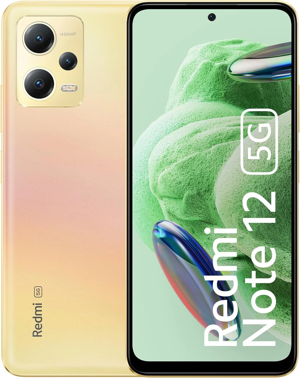 گوشی Redmi Note 12 5G (طلایی طلوع آفتاب، 8 گیگابایت رم، 256 گیگابایت حافظه)