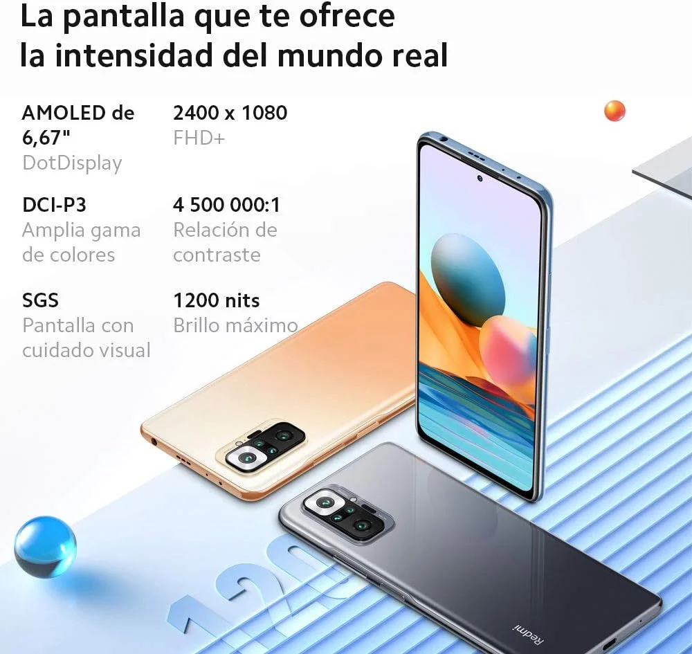 گوشی موبایل شیائومی Redmi Note 10 Pro دو سیم کارت آبی یخچالی 6 گیگابایت رم 64 گیگابایت 4G LTE - نسخه گلوبال