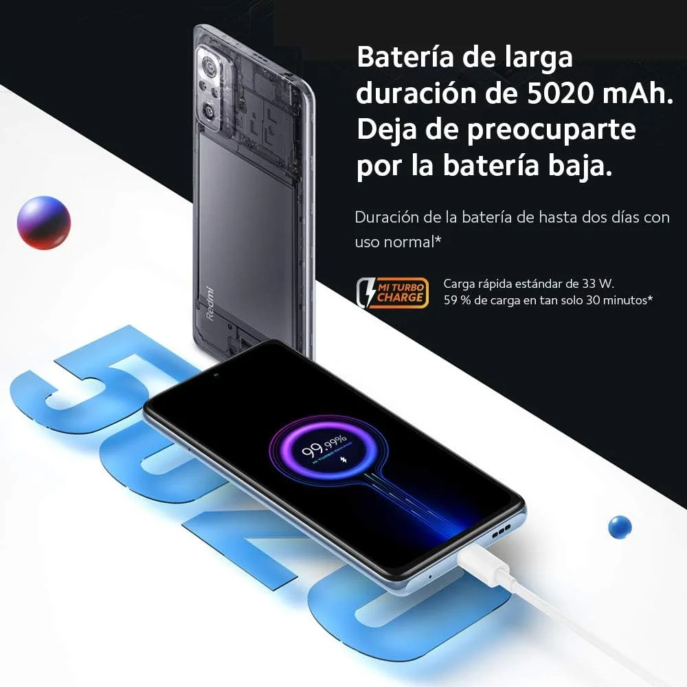 گوشی موبایل شیائومی Redmi Note 10 Pro دو سیم کارت آبی یخچالی 6 گیگابایت رم 64 گیگابایت 4G LTE - نسخه گلوبال