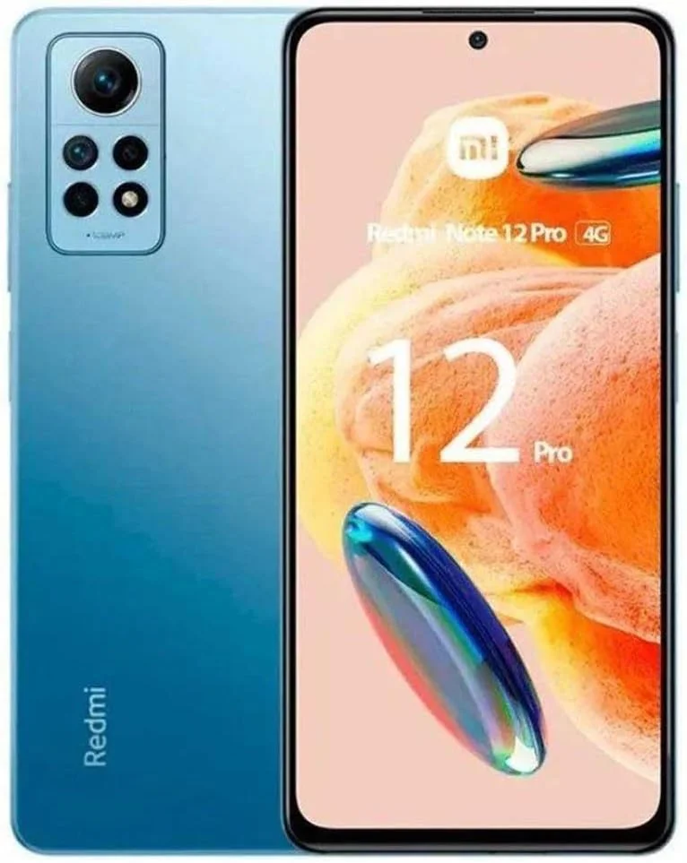 گوشی موبایل شیائومی Redmi Note 12 Pro 4G دو سیم کارت 128 گیگابایت حافظه داخلی + 6 گیگابایت رم (فقط GSM | بدون CDMA) نسخه بین المللی، آنلاک شده کارخانه ای 4G/LTE (آبی گرافیت)