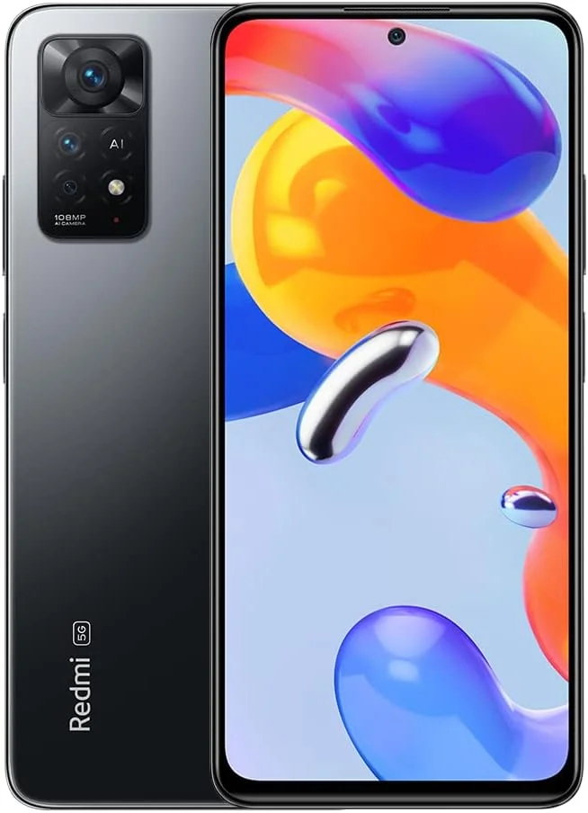 گوشی موبایل شیائومی Redmi Note 11 Pro 5G (خاکستری گرافیتی، 8 گیگابایت رم، 128 گیگابایت حافظه داخلی) - نمایشگر 120 هرتز FHD+ AMOLED DotDisplay | دوربین 108 مگاپیکسل با دوربین ماکرو 2 مگاپیکسل